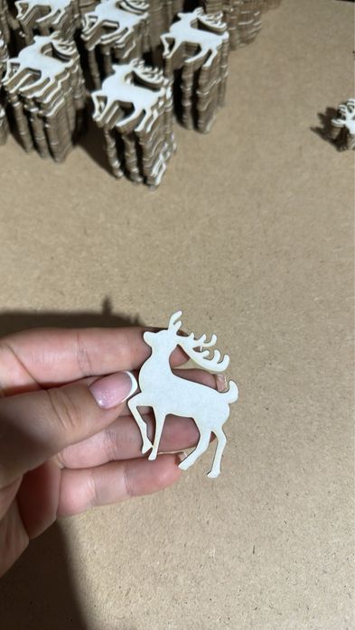 Елементи от бирен картон за коледа-10 бр