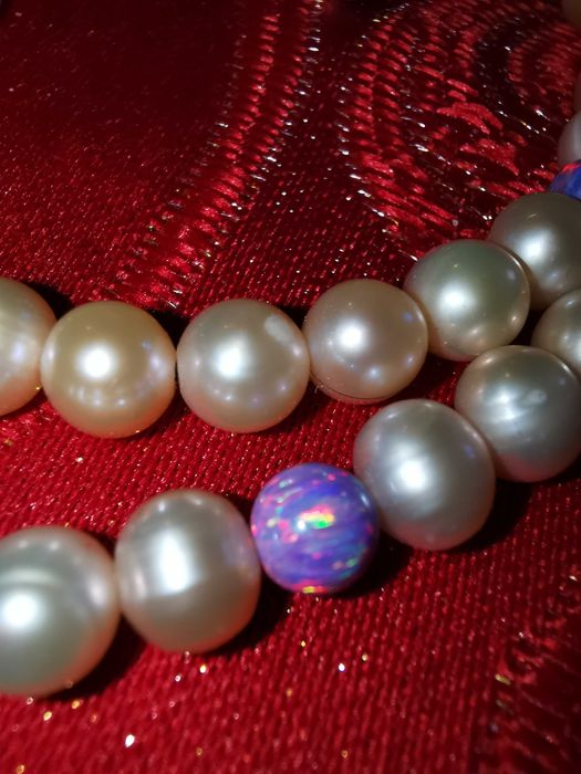 Hatton Labs colier perle și opal natural