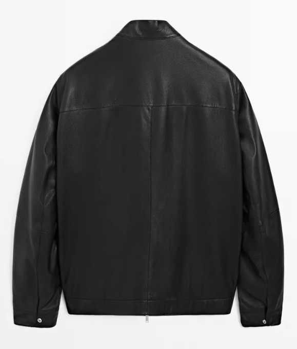 Geaca jacheta de piele 48 M Massimo Dutti NOUA piele moale de ovina