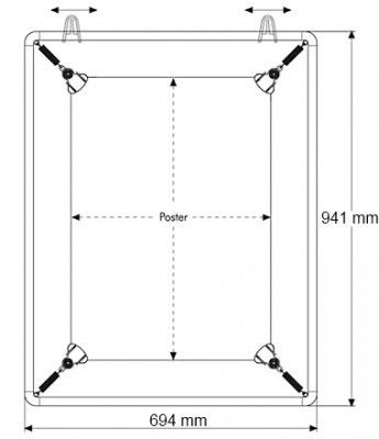 Rama stretch suport poster,afis publicitar A0,A1