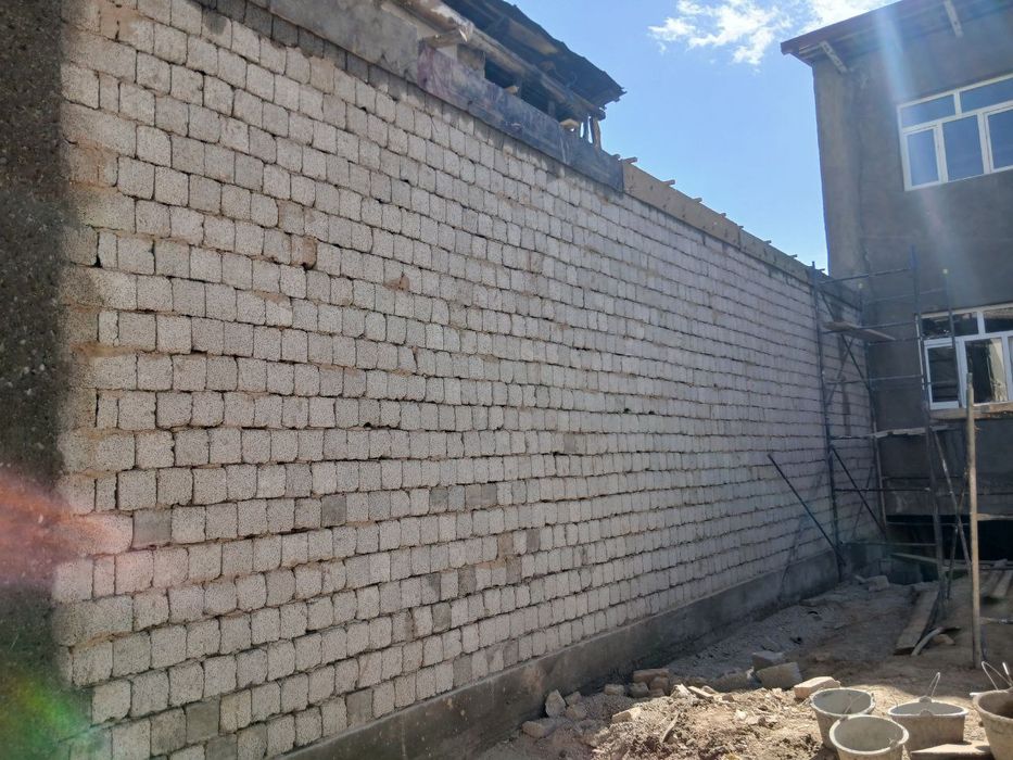 Shlakablok terish, biton va suvoq xizmati.