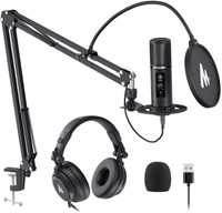 Микрофон MAONO AU-PM422 USB + наушники AU-MH601 для подкастов