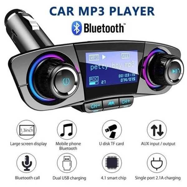 Adaptor Bluetooth auto FM MP3 cu USB, TF si AUX