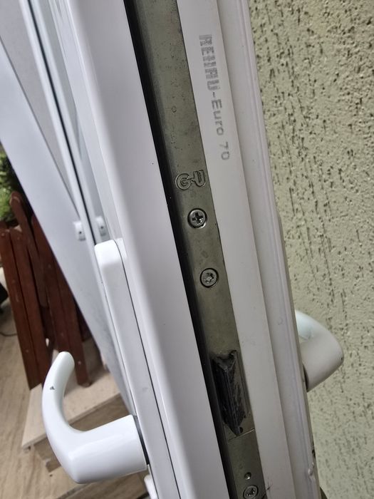 Uși termopan REHAU cu geam TRIPAN – 205x81 și 205x56 cm, stare excelen