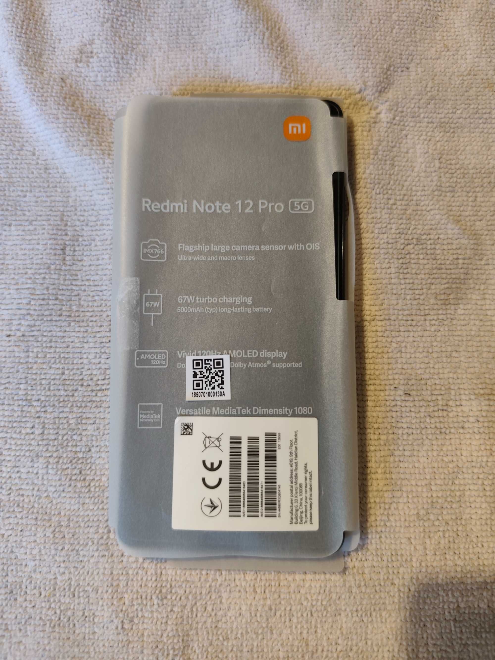 Xiaomi Redmi Note 12 Pro 5G, 128GB, 6GB RAM, с Калъф и Протектори