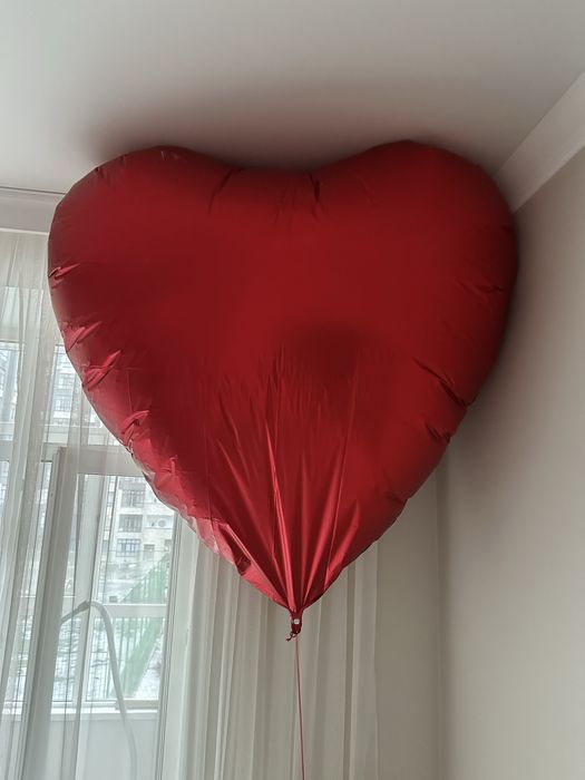 Шар-сердце красный  (гелиевый)