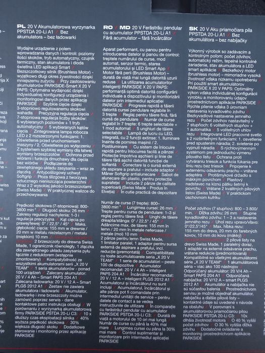 Fierastrau pendular Parkside Performance