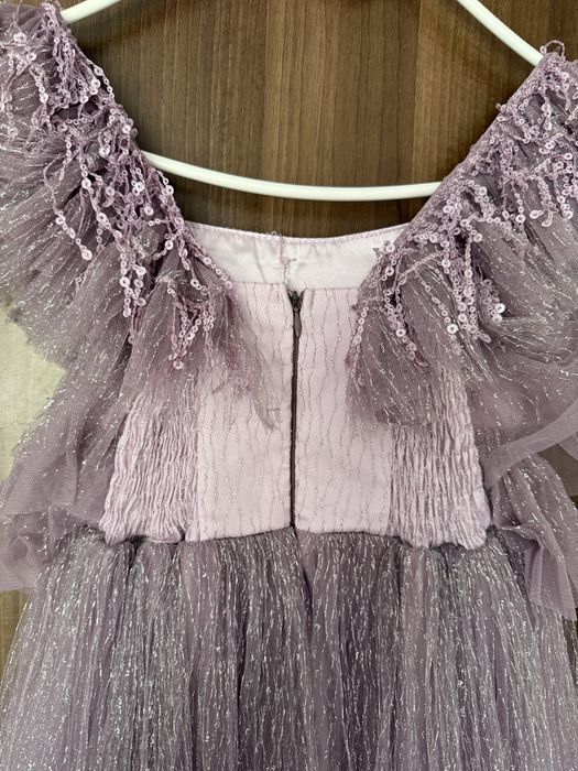 Rochie tip prințesă lila pentru fetițe 10 ani