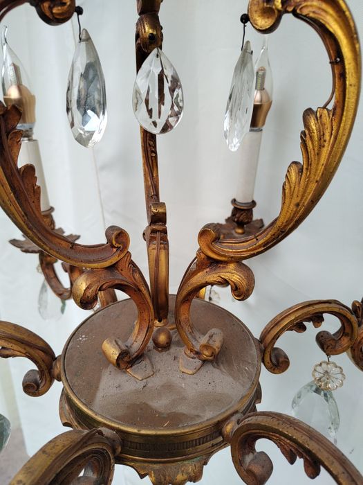 Superb candelabru Lucien Gau bronz