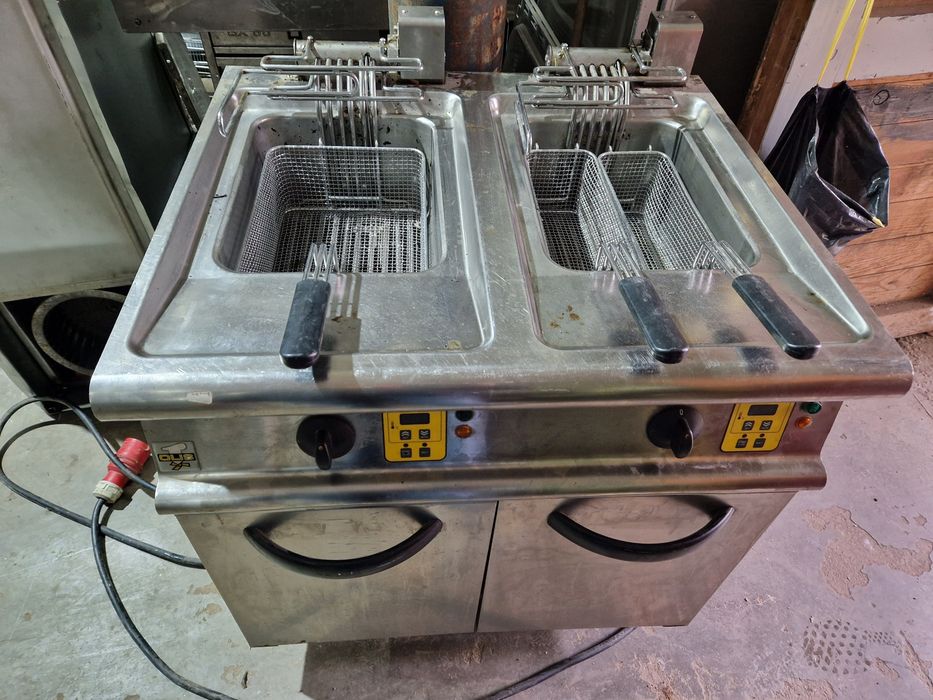 Friteuza dubla de.putere, cu sau fara banc, sau pe gaz