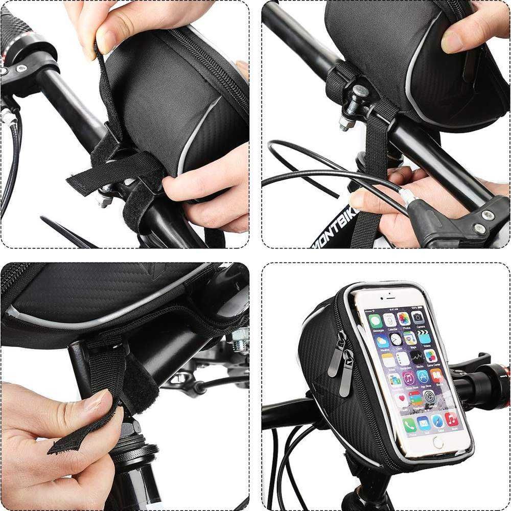 Suport husa ghidon, cadru, Bicicleta, Motor, universal, telefoane, GPS