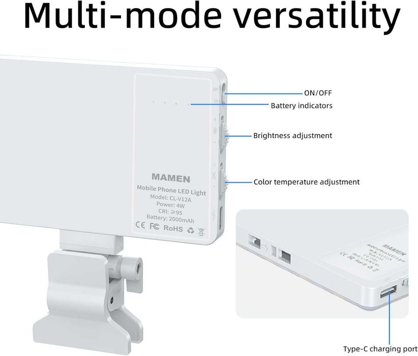 Преносима селфи лампа SHGUMITE с 80 LED диода