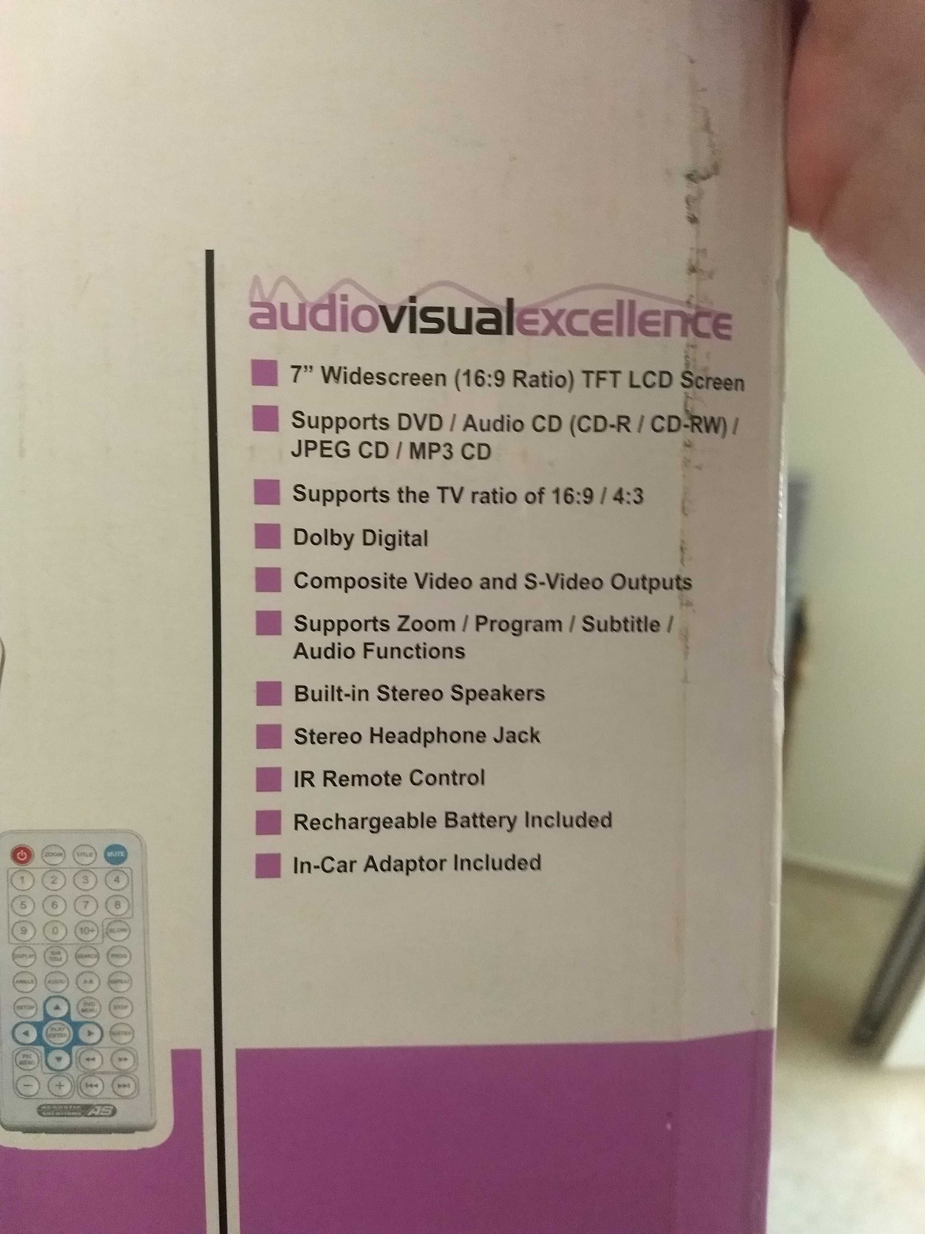 Чисто нов портативен DVD/VCR player - Acoustic Solutions/Dolby Digital