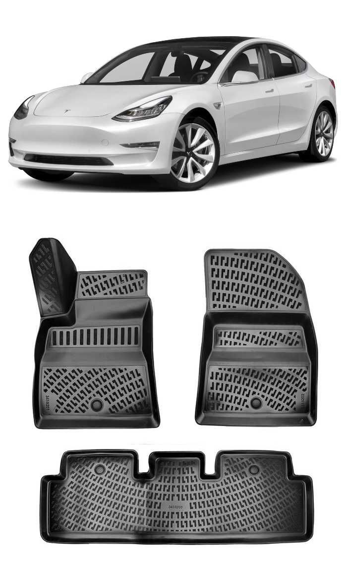Гумени стелки RizLine съвместими с Tesla Model 3 2017+