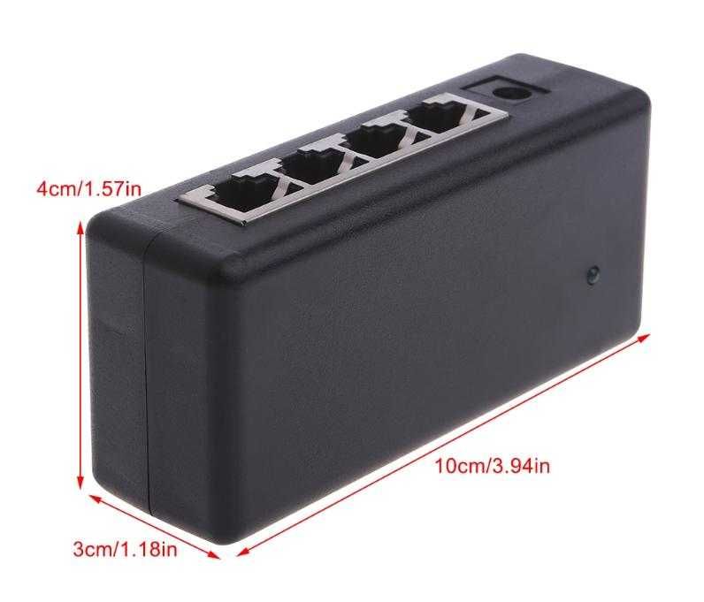 ФотоВолт 8Port Poe HUB Splitter Injector Мрежов Инжектор IP Камери NVR