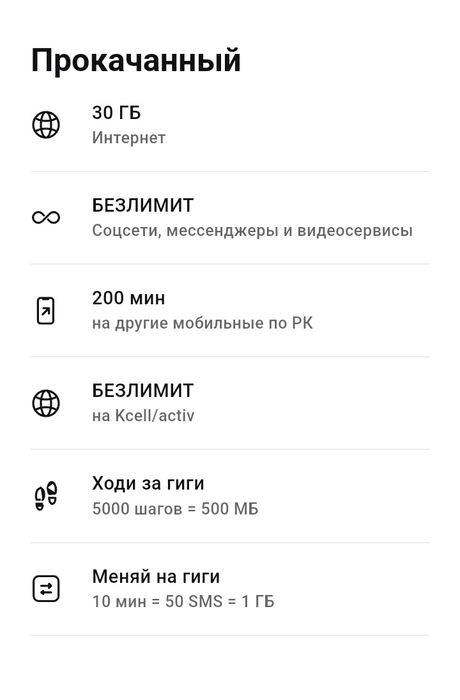 Тариф Прокачанный от актив, 3690 в месяц, безлимит