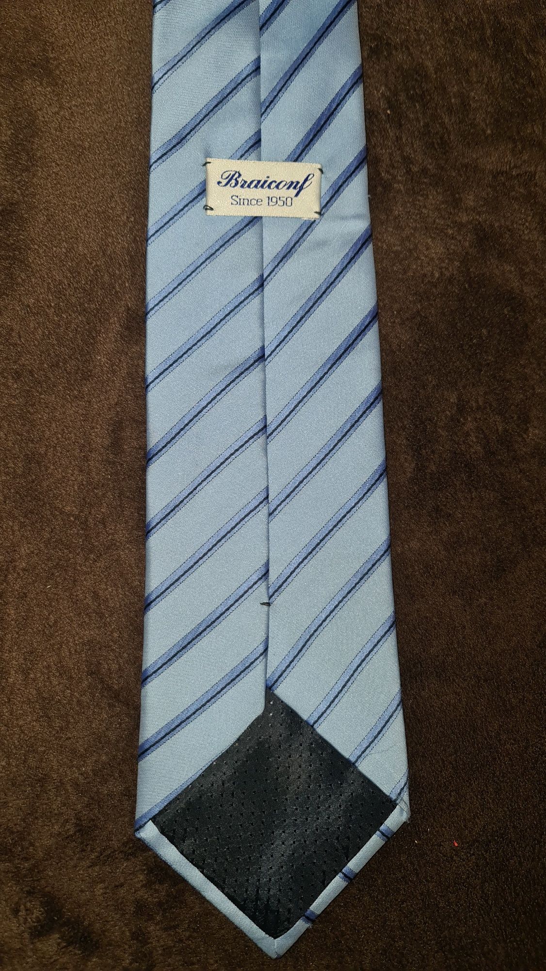 Cravata albastra galbena gri neagra