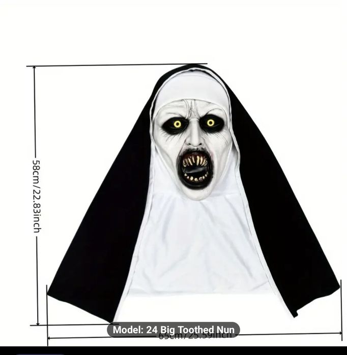Masca Halloween Nun Călugărita