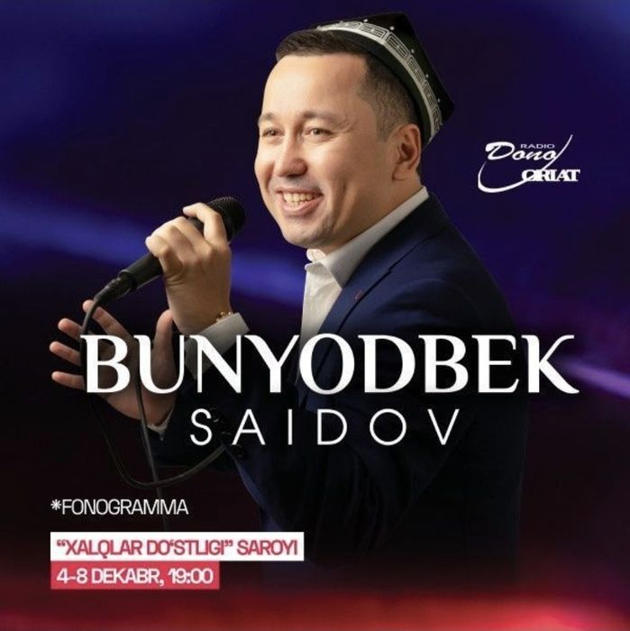 Bunyodbek Saidov konsertiga bilet