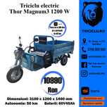 Triciclu electric cu basculare hidraulica fara permis Magnum 3