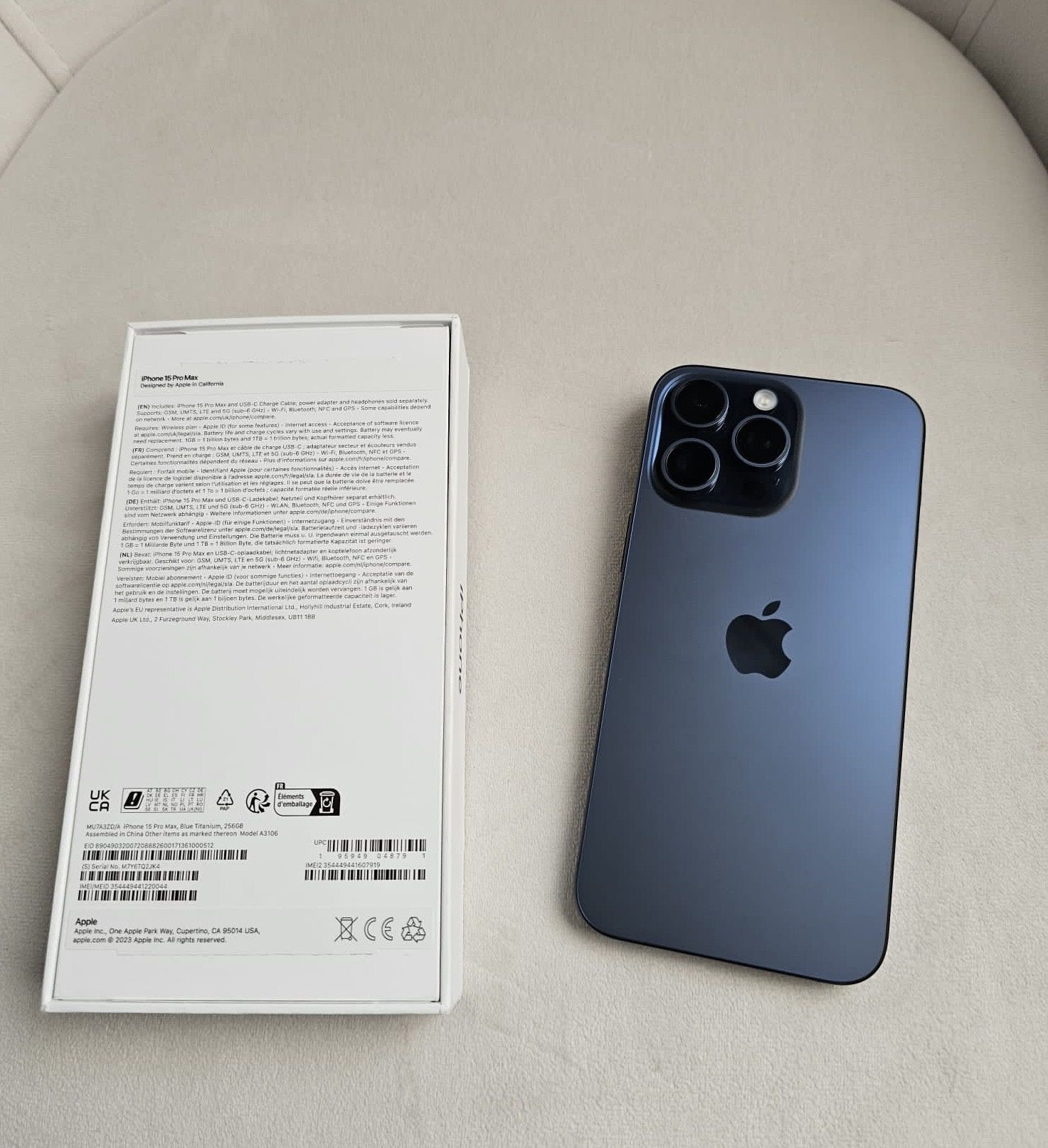 iPhone 15 Pro Max Blue 256Gb ca NOU Garanție dec. .2024