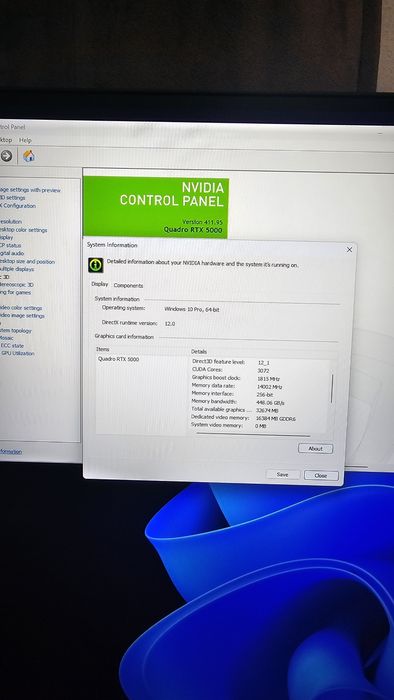 Placa video nVidia Quadro RTX 5000 16Gb Gddr6