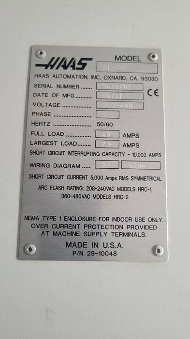 strung automat cnc haas model sl 40