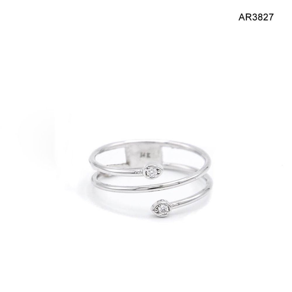 Inel Aur Alb 14 K cu DIAMANTE model nou ARJEWELS(AR3827)