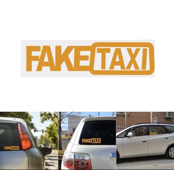 Fake taxi стикер за кола-2бр за 5лв