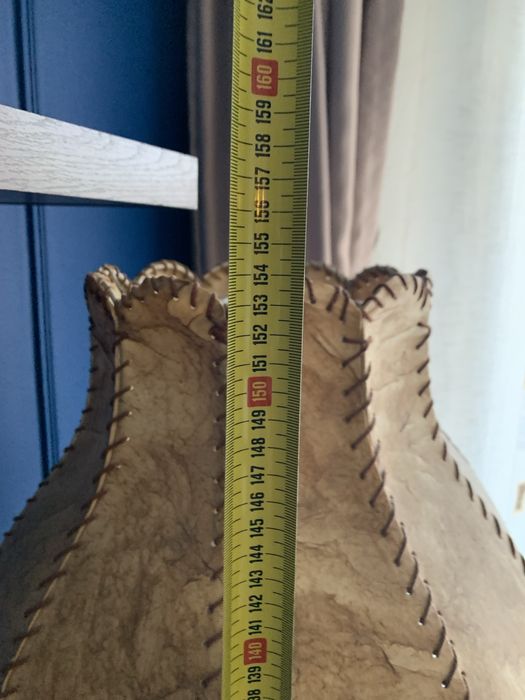 Lampa / lampadar podea cu abajur piele influenta Art Deco