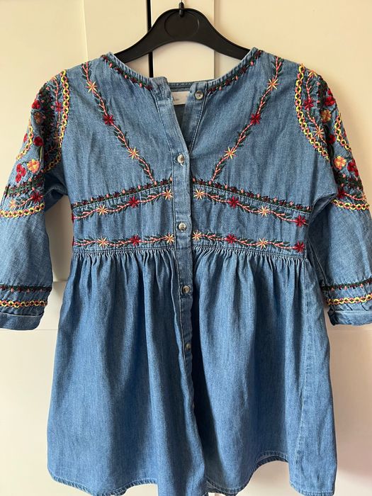 Дънкова рокля ZARA & Рокля PEPE JEANS  122см