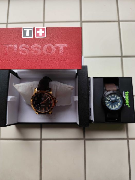 Швейцарские часы Tissot Gentleman и Traser P 96, 250000 тг за обе пары
