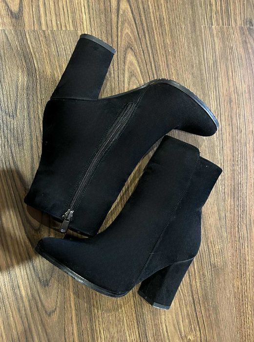 Черни дамски боти на ток