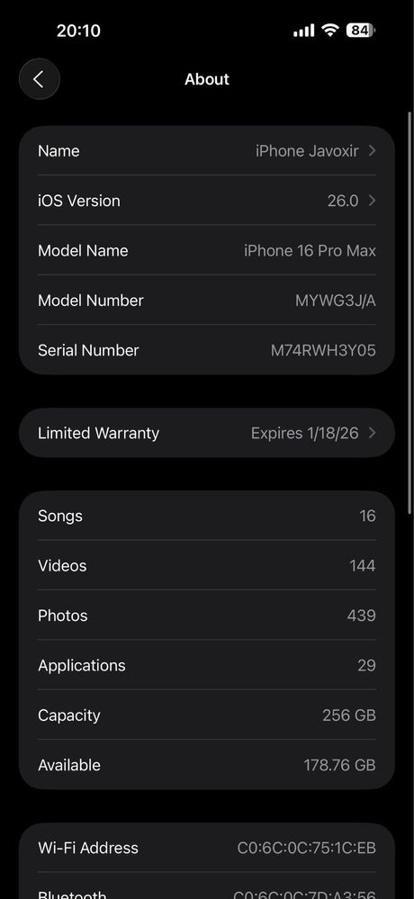 Iphone 16 pro max 100%