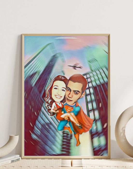 Карикатура и шарж, дигитална картина, подарък