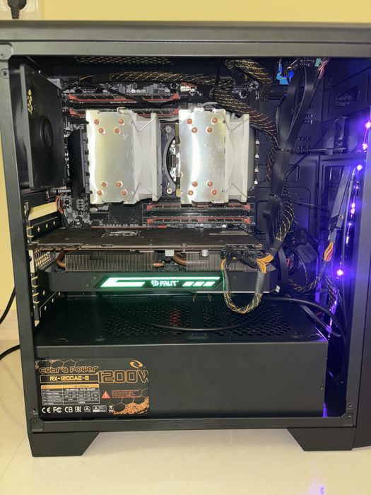 Работна станция(компютър), с двупроцесорен intel Xeon E5 64 GB