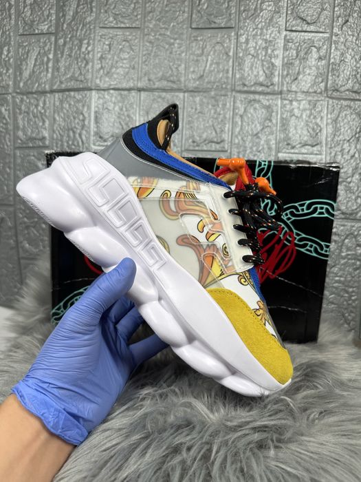 Versace Chain Reaction White Gold Blue Cutie