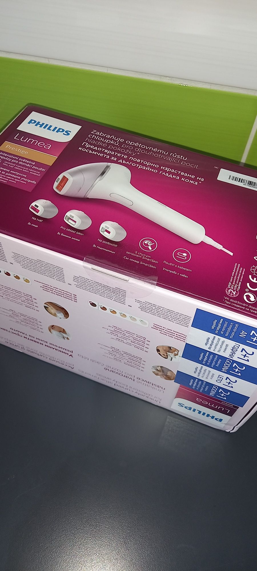 Epilator IPLPhilips Lumea Seria 9000 BRI947,4 accesorii, Alb/Roz