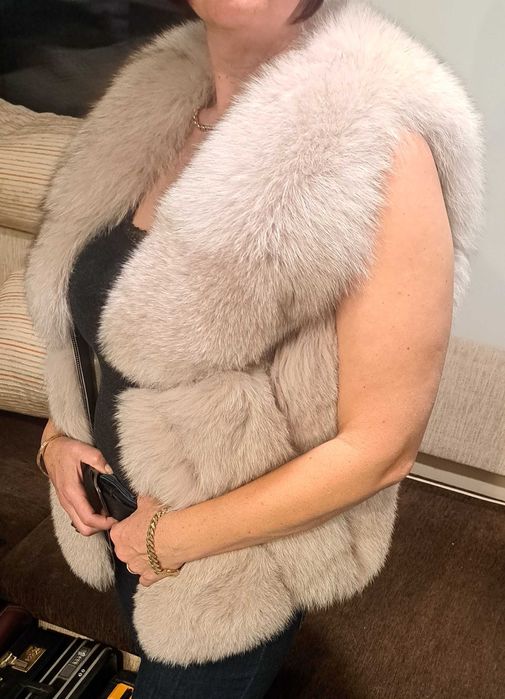 Елек от лисица естествена КОЖА