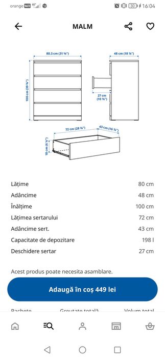 Masa infasat și comoda ikea cu ridicare. Nu se asigură transport.