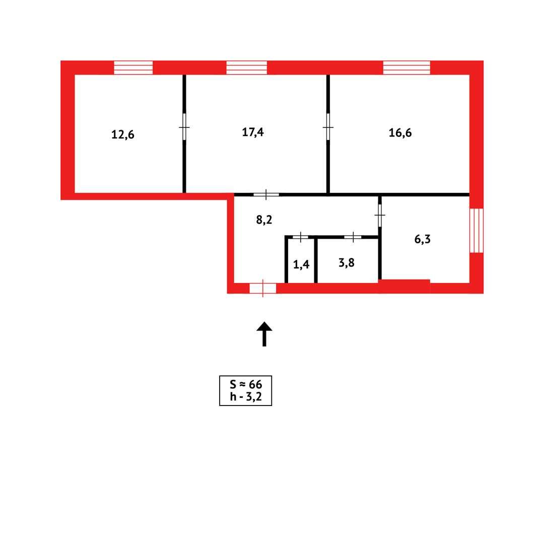 ПРОДАМ 3-х комнатную квартиру болгарку на Востоке 2/2 (блочный дом)