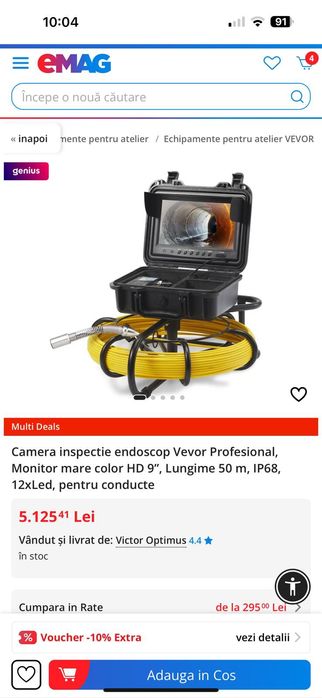Camera inspectie endoscopica 50 m