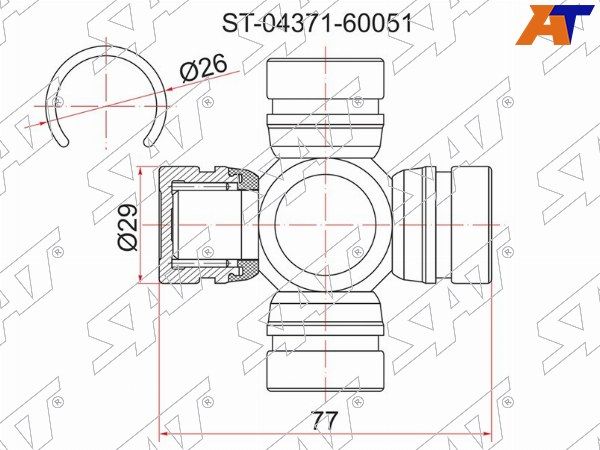 Крестовина карданного вала Toyota 4runner