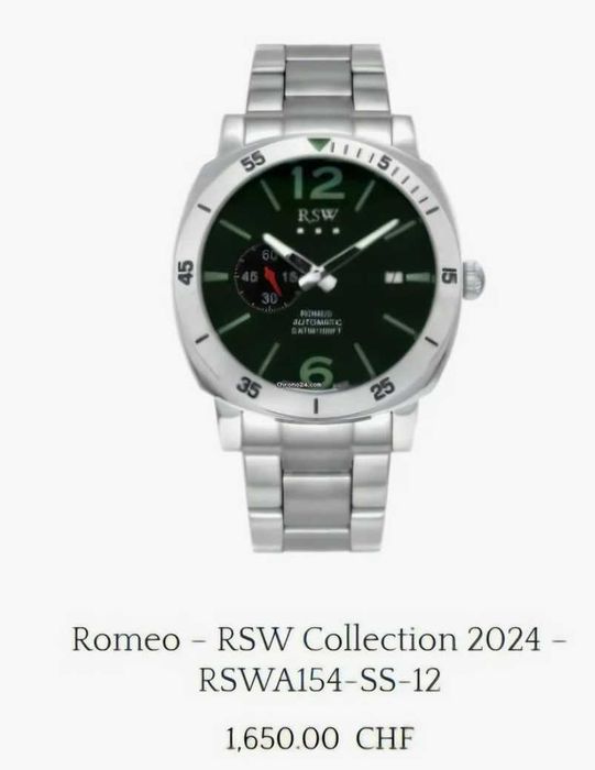 RSW - Romeo Swiss Watch Automatic- RSWA154-SS-12