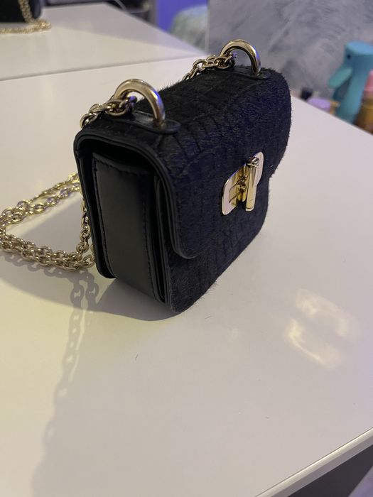Geanta Tommy Turn Lock Croco-Print Leather Micro Bag