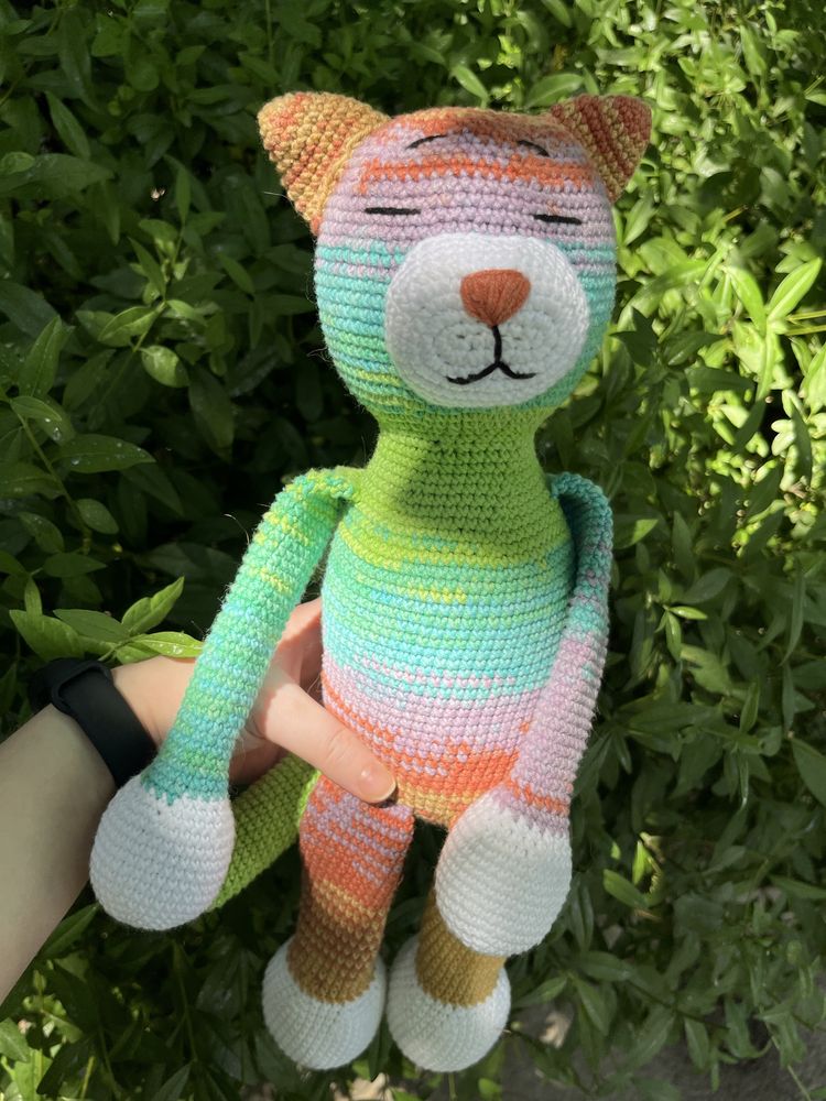 Амигуруми. Спящий кот. Ручная работа