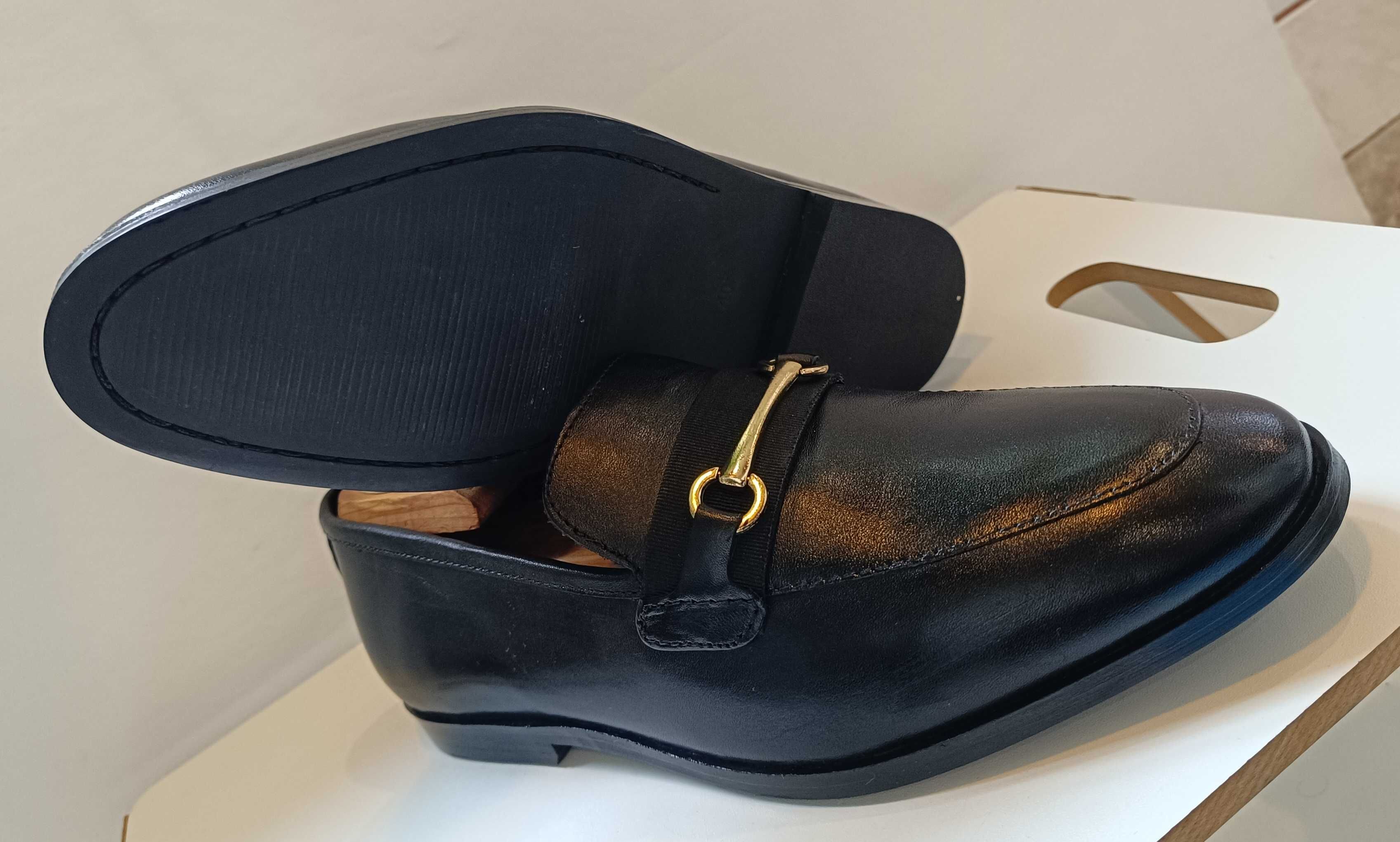 Pantofi loafer 40 bit premium ZIGN London NOI piele naturala moale