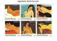 Super timbre colita nestampilata pictura, Amedeo Modigliani