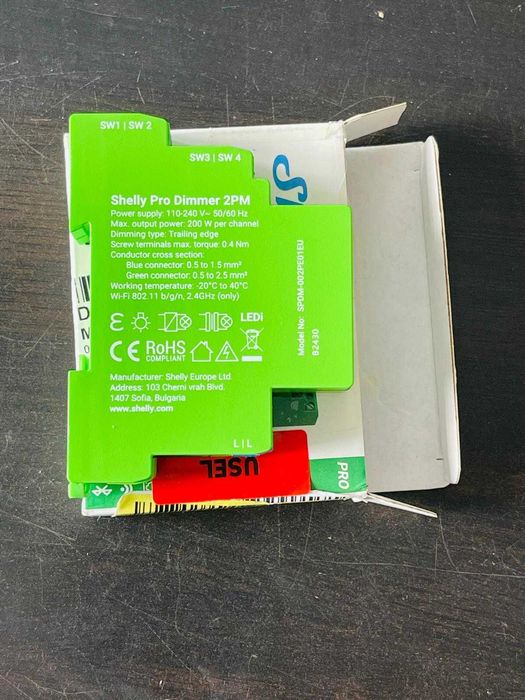 Dimmer inteligent Shelly Pro Dimmer 2PM