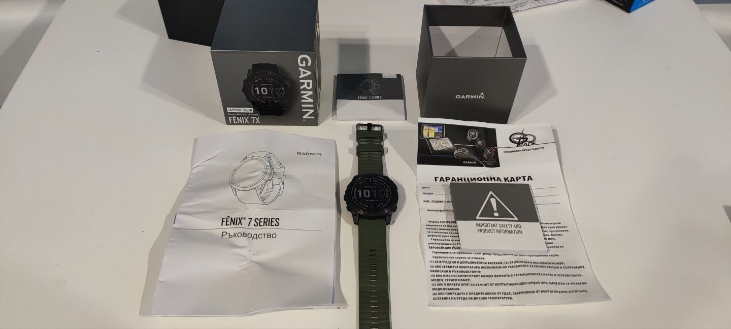 Продавам GARMIN Fenix 7X Sapphire SOLAR